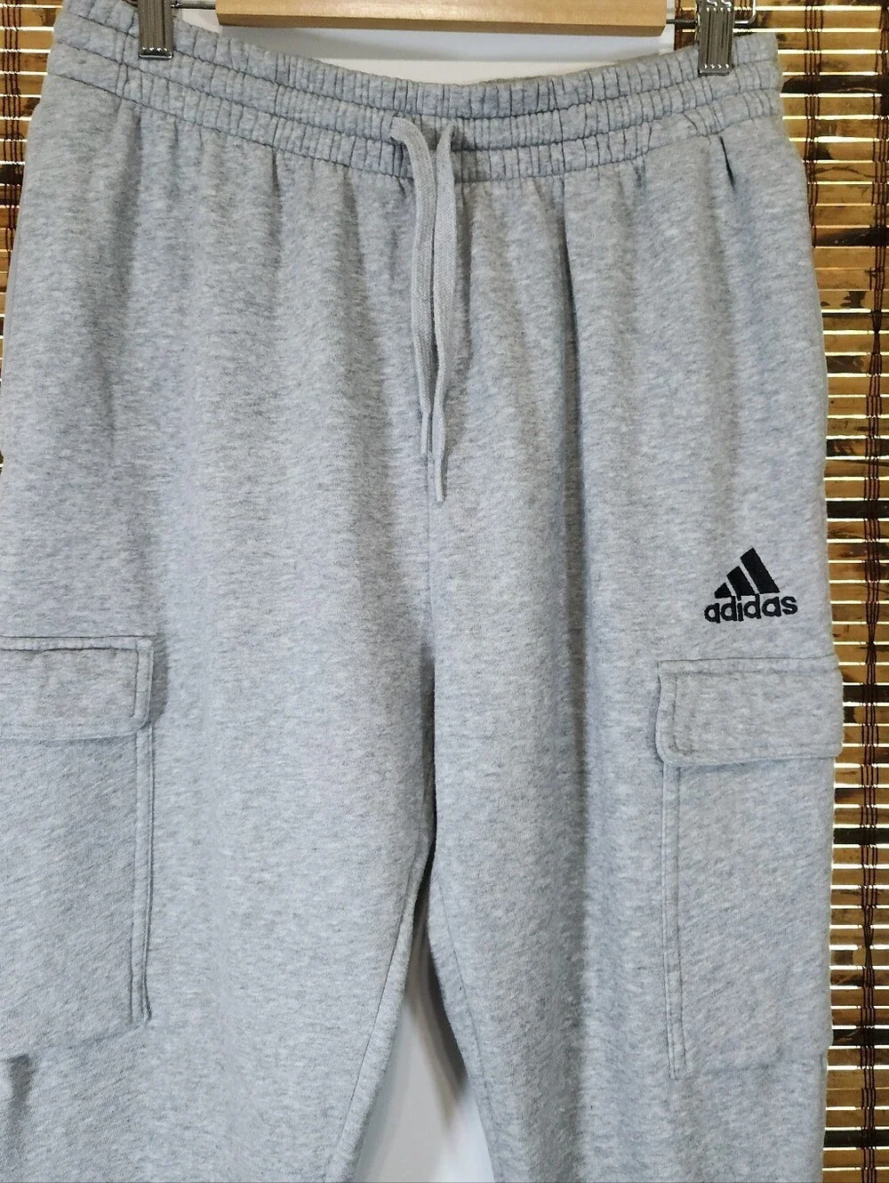 Level Up Your Loungewear: Adidas Fleece Cargo Joggers 🔥 Size Large